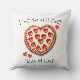 Almofada Amor Com Pizza Meu Coração