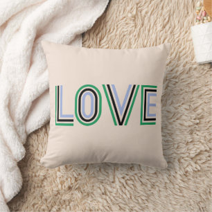 Almofada Amor com Tênis azul preto verde