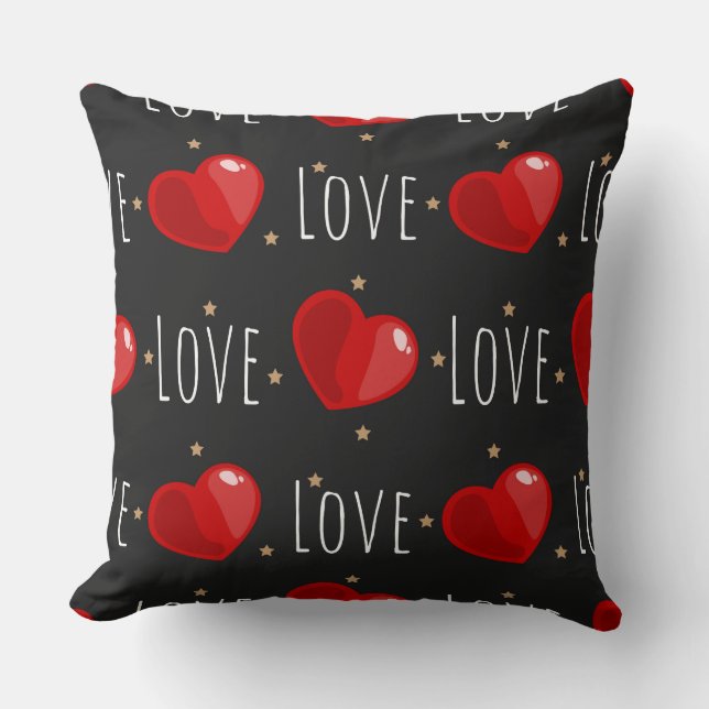 Almofada AMOR coração/ Travesseiro Red Designer (Frente)