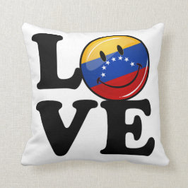Almofada Amor da bandeira de sorriso de Venezuela
