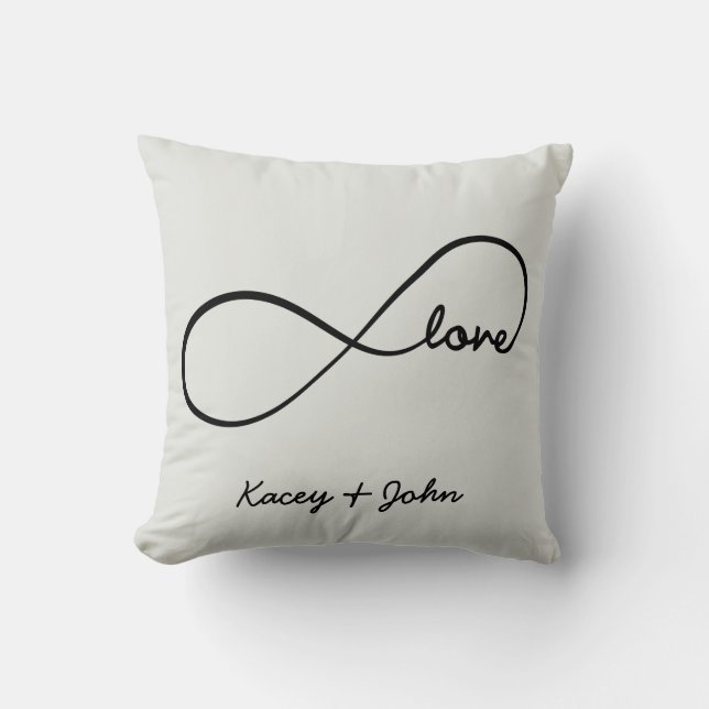Almofada Amor da infinidade - fora do branco (Frente)