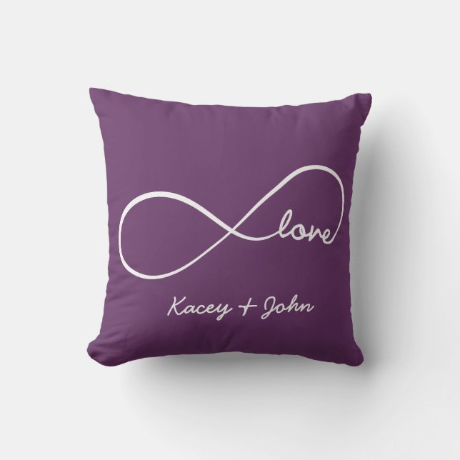 Almofada Amor da infinidade - roxo (Frente)