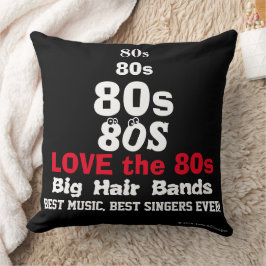 Almofada Amor da Música dos Anos 80 Travesseiro Reversível