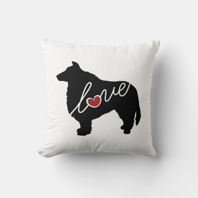 Almofada Amor de Sheltie (Sheepdog de Shetland) (Frente)