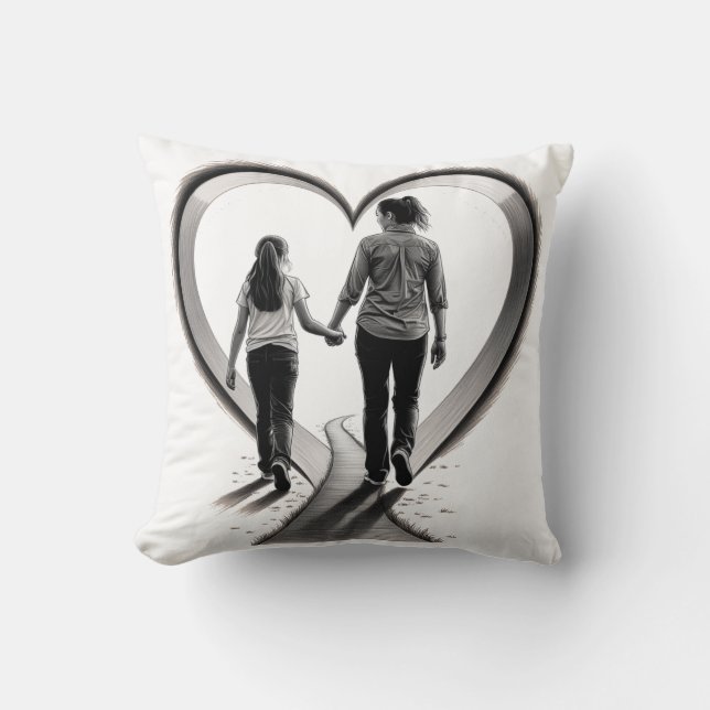 Almofada amor do dia das mães  (Frente)