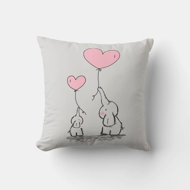Almofada Amor do elefante (Frente)