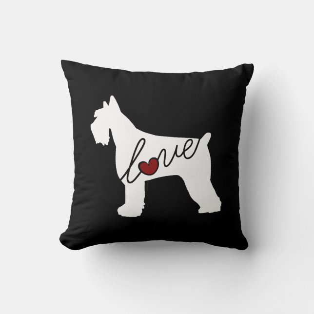 Almofada Amor do Schnauzer (Schnauzer gigante) (Frente)