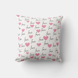 Almofada Amor e Corações Rosa