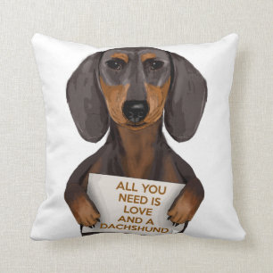 Almofada Amor e Dachshund