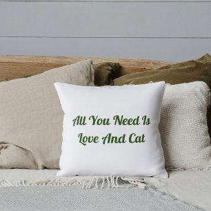 Almofada Amor E Gato Personalizado, Custa, Engraçado, Citaç