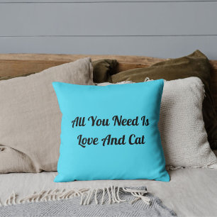 Almofada Amor E Gato Personalizado, Custa, Engraçado, Citaç