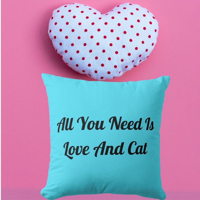 Almofada Amor E Gato Personalizado, Custa, Engraçado, Citaç (Criador carregado)