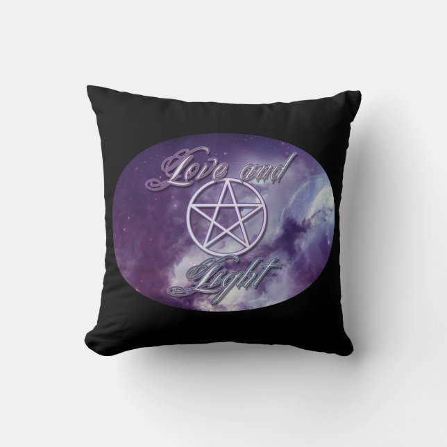 Almofada Amor e luz com pentáculo (Frente)