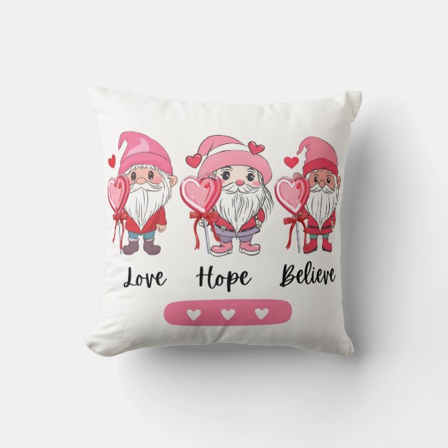 Almofada Amor, esperança, doce Dia de os namorados (Frente)