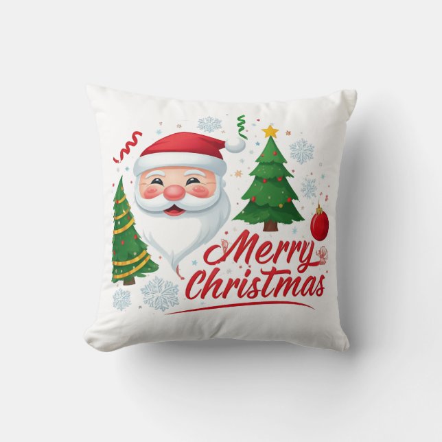 Almofada "Amor Festivo: Feliz Design de Natal (Frente)