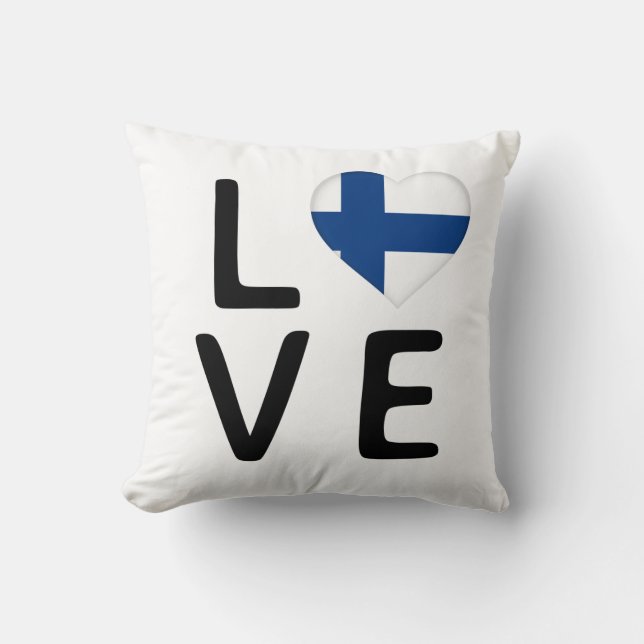 Almofada Amor - Finlândia Flag (Frente)