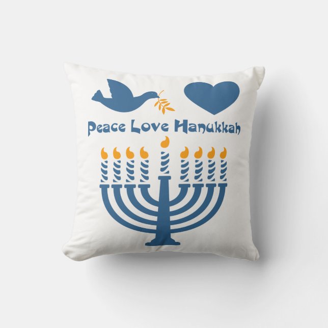 Almofada Amor Hanukkah da paz (Frente)