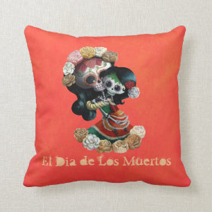 Almofada Amor maternal de esqueleto mexicano