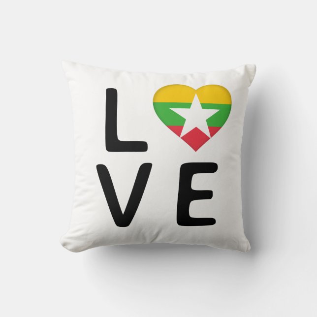 Almofada Amor - Mianmar Flag (Frente)