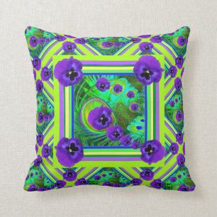 ALMOFADA AMOR PERFEITO ROXO DO VERDE CHARTREUSE DO