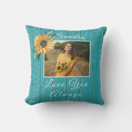 Almofada Amor Personalizado Sempre | Teal de girassol