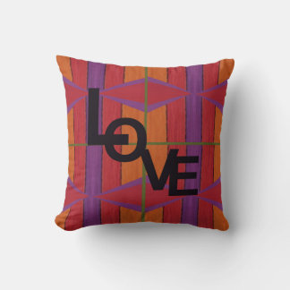 Almofada Amor quente em vermelho/laranja/roxo/verde/preto