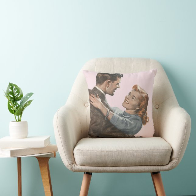Almofada Amor Romântico Vintage Recém-casados Vamos Dançar? (Cadeira)