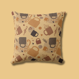Almofada Amor Russo ao Café - Padrões de Mug e Coração