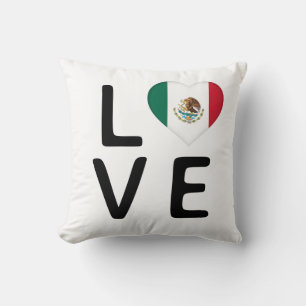 Almofada Amor - Travesseiro decorativo da bandeira do Méxic