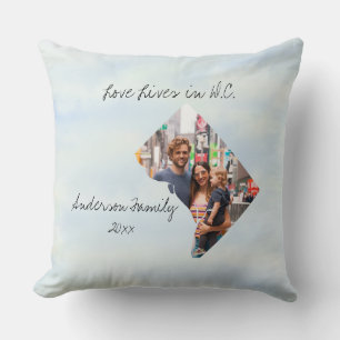 Almofada Amor Vive Em Washington D.C. Foto Personalizada De