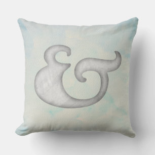 Almofada Ampersand Aquarela Náutica Branco e Céu