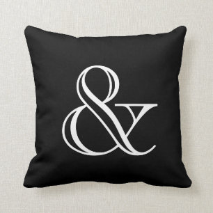 Almofada Ampersand preto e branco