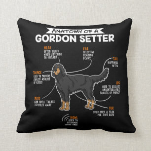 Almofada Anatomia de Gordon Setter Engraçado Dono De Cacho