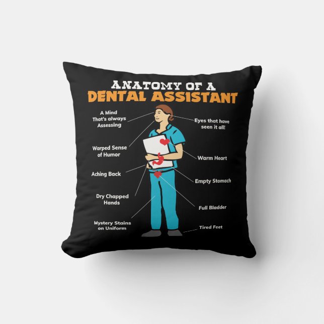 Almofada Anatomia de um assistente dental - presentes do (Frente)