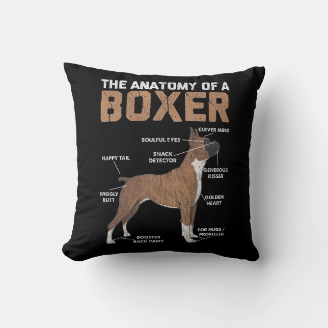 Almofada Anatomia de um Pet Lover Boxer (Frente)