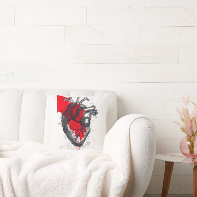 Almofada Anatomical Heart Trash Polka Art Pillow (Sofá)