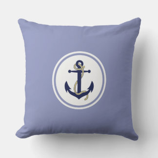 Almofada Anchor & corda, âncora de Seaman, emblema náutico