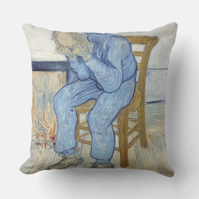 Almofada Ancião de Vincent van Gogh | na amargura (Frente)