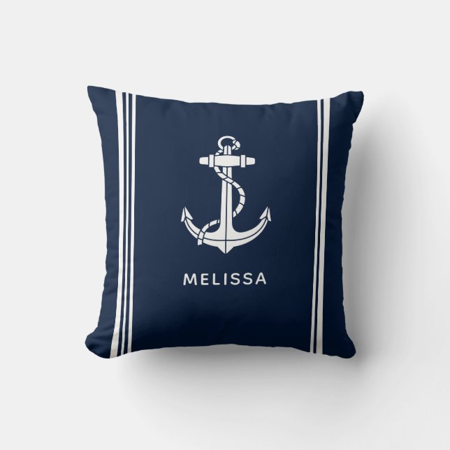 Almofada Âncora de Barco Personalizável Náutico (Frente)