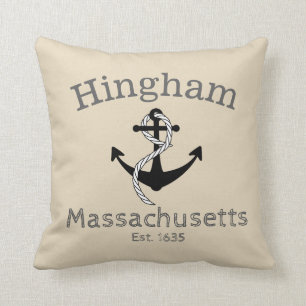 Almofada Âncora de mar de Hingham Massachusetts