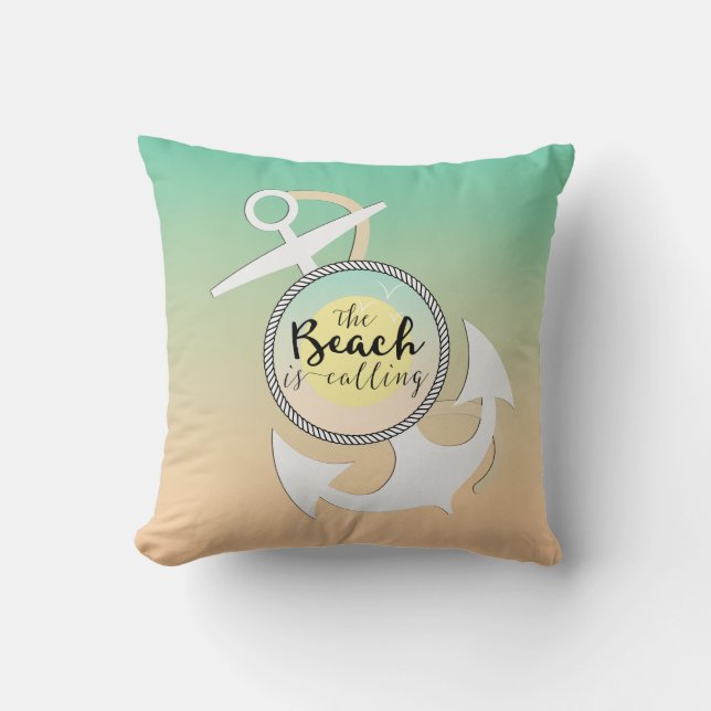 Almofada Âncora Náutica de Ombre Beach (Frente)