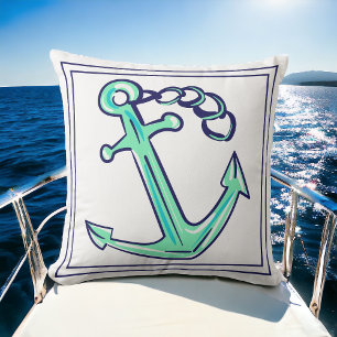 Almofada Ancoragem Verde marinho Barco Náutico Costeiro