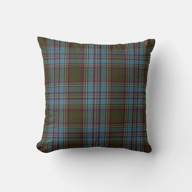 Almofada Anderson Clan Tartan - Padrão de Xadrez Escocês (Frente)