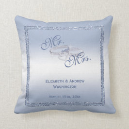 Almofada Anéis de Casamento de Pergueiro e Prata