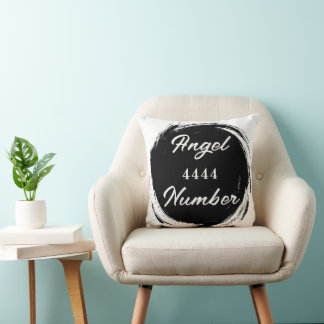 Almofada Angel Number "4444" frente e verso