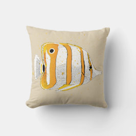Almofada Angelfish Illustration Tropical Fish Impressão