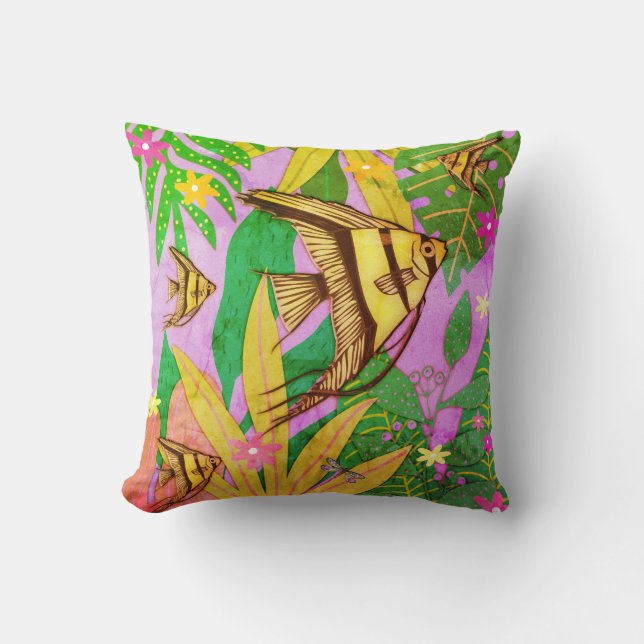 Almofada Angelfish Impressão nº 2 1974 (Frente)