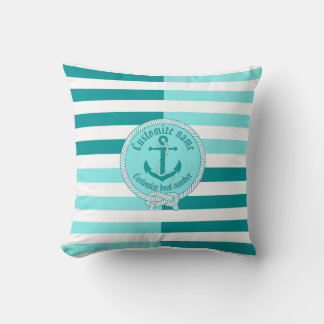 Almofada Ângulo/nó/nome personalizado/Aqua Maine quente
