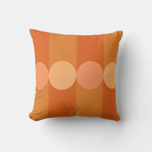 Almofada Ângulos De Geometria Retroativa Círculos Laranja