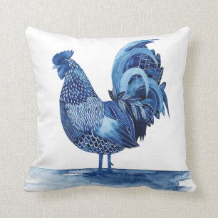 Almofada Animais Azuis Da Fazenda Cobalt - Galo